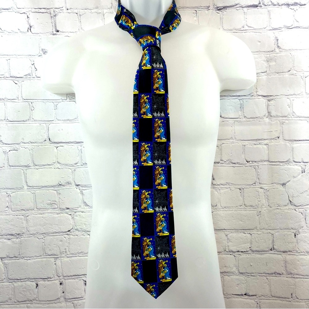 Mens Christian Neck Tie, Nativity Scene